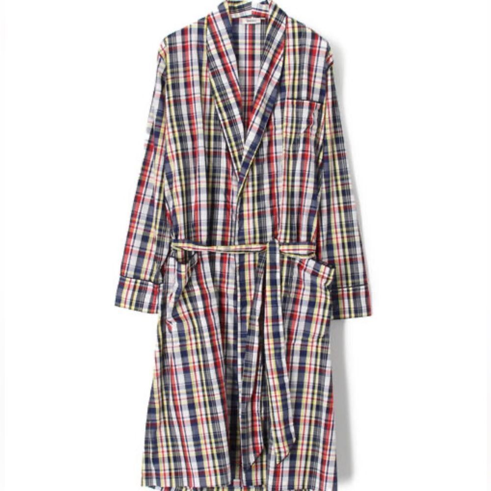 SLEEPY JONES Glenn Robe in Plaid-L